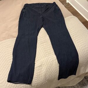 Express editor heathered stretch twill high waisted flare trouser Size 12 long